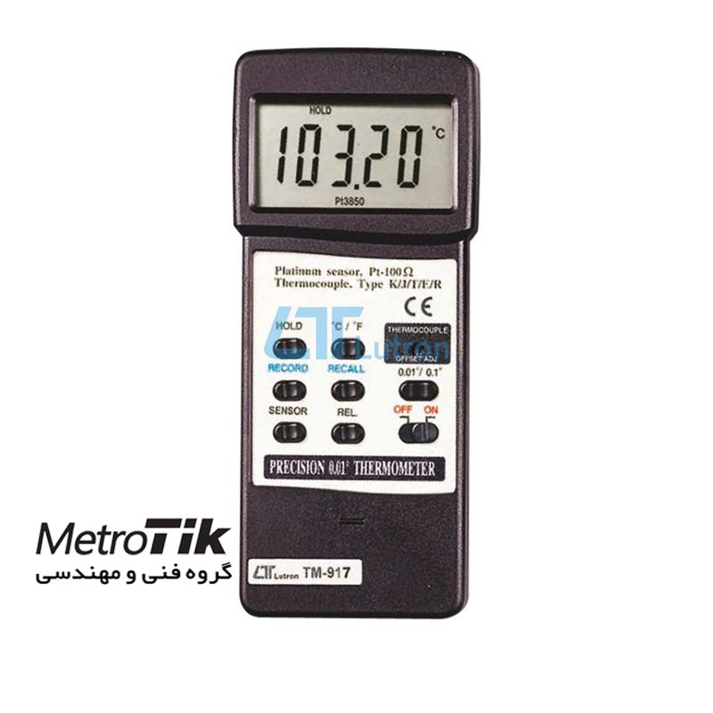 دماسنج Pt100 و نوع K Precision Thermometer  LUTRON TM-917 لوترون LUTRON TM-917