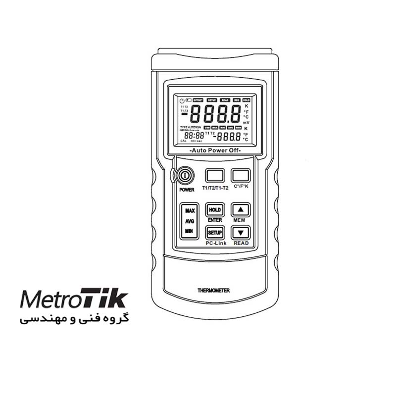 دماسنج ترموکوپلی دو کانال Digital Thermometer MASTECH MS 6514  مستک MASTECH MS 6514